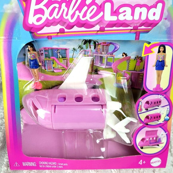 NIB Mattel Mini Barbie Land Playset Bundle Plane Car & RV BarbieLand Travel Size - Picture 2 of 6